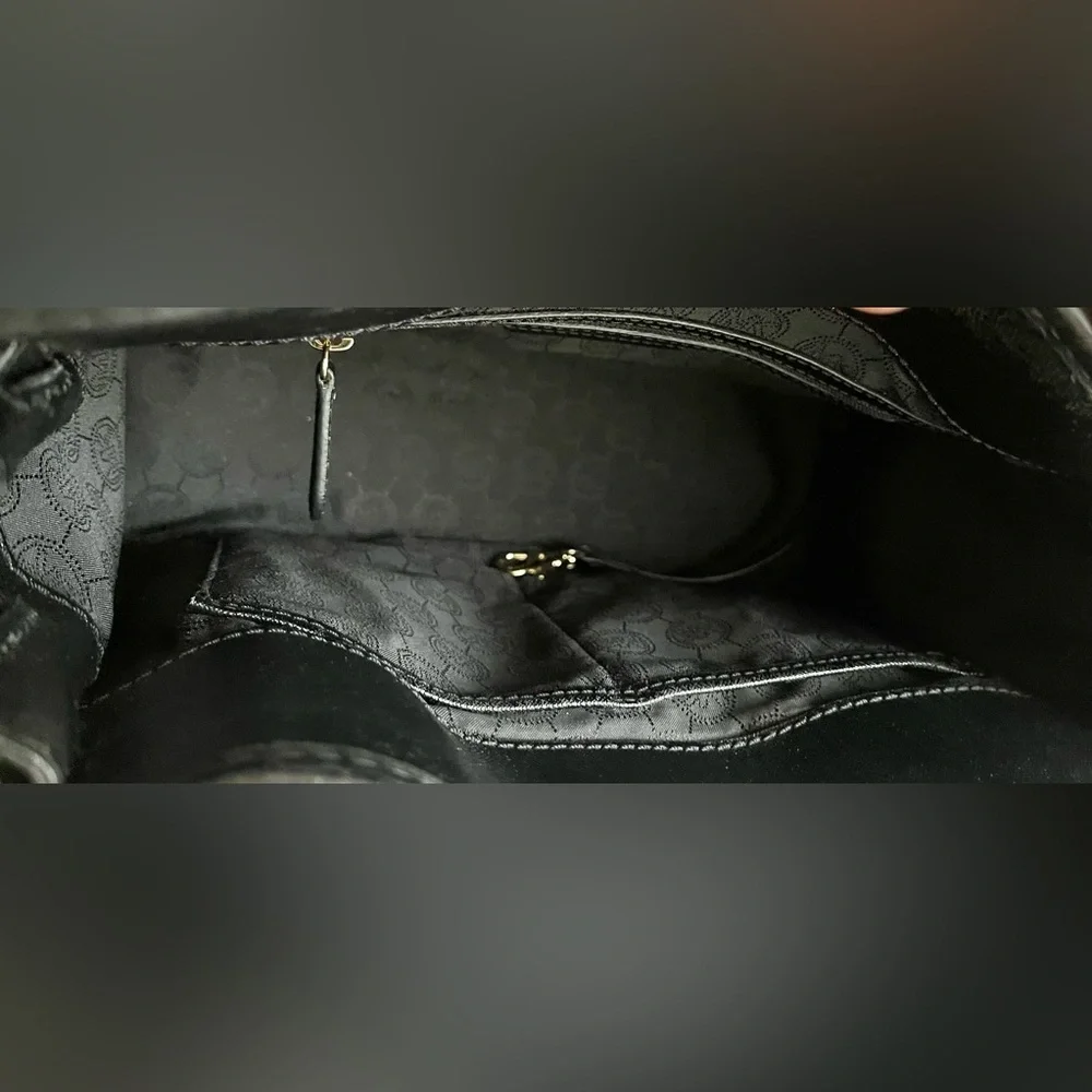❣️$398 ❣️ Michael Kors Black Calf Hair Croc Leather Shoulder Bag Purse